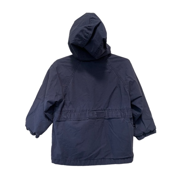 Gap Navy Blue Hooded Teddy Bear Lightweight Raincoat Windbreaker Size 3 - Picture 5 of 5